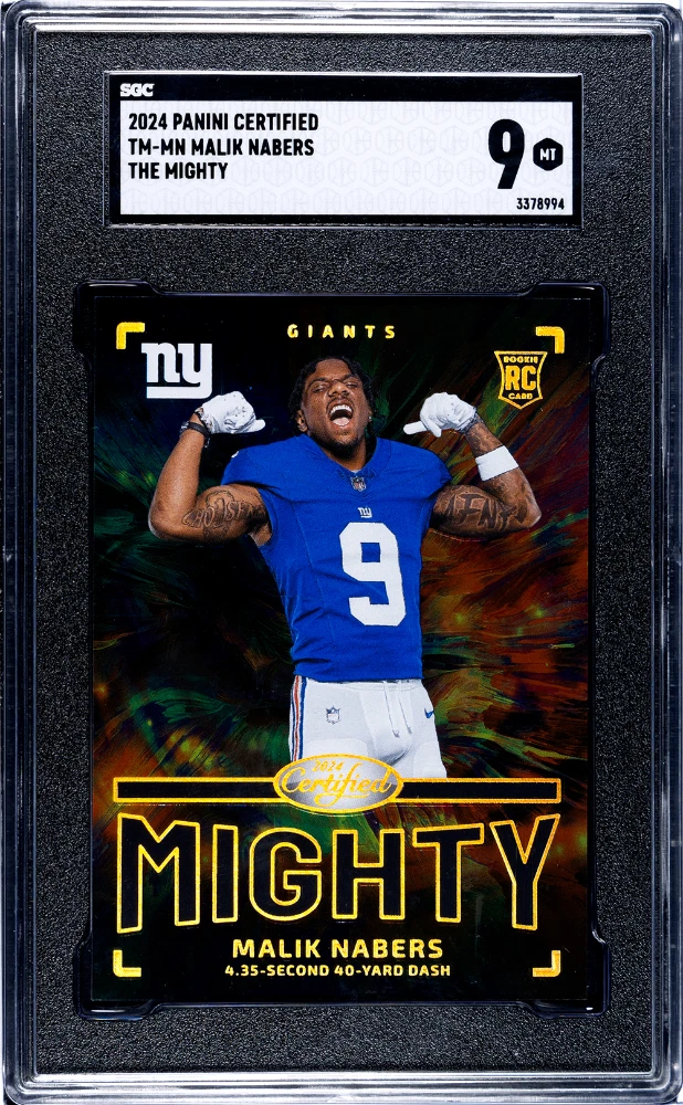 Malik Nabers Panini Certified the Mighty #TMMN Base