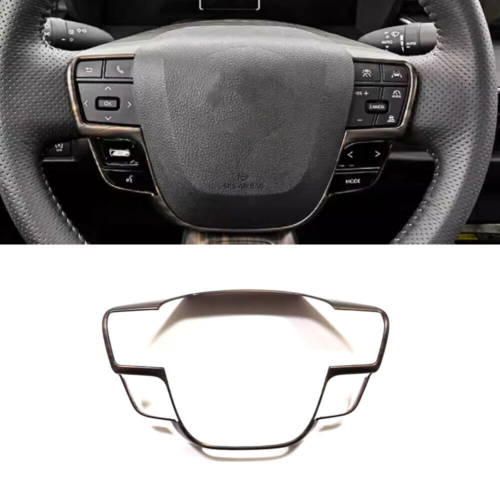 Front Steering Wheel Frame Cover Decor For Toyota Camry 2025-2026 Wood Grain ABS