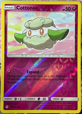 Cottonee Reverse Holo - 139/214 - Unbroken Bonds Pokemon 2019