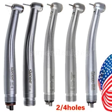 Dental High Speed Push Button Handpiece 2/4Holes E-generator LED /No LED SA