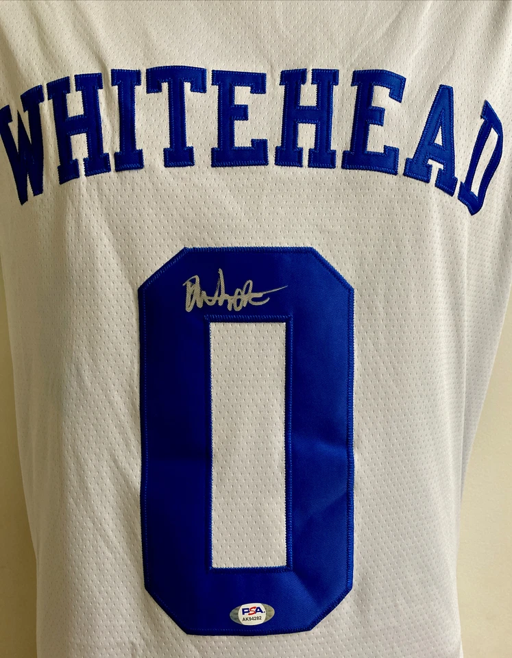 Dariq Whitehead Signed Autographed Duke Blue Devils Nike Team Jersey PSA COA (L) - Image 2 of 4