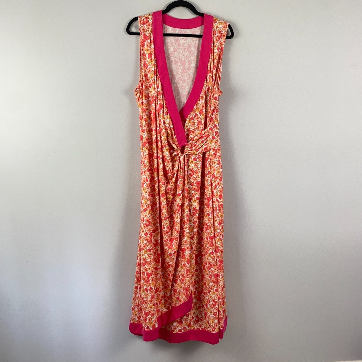 white christmas dresses Wood Block Palm Cotton Maxi Dress
