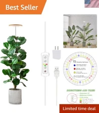 10-Level Dimmable Full Spectrum LED Grow Light - Adjustable Height Up to 61.1"