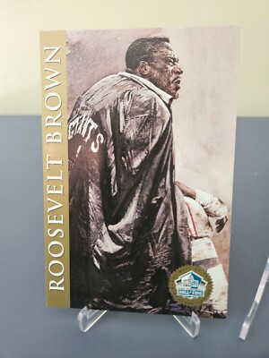 ROOSEVELT BROWN Unsigned Gold 1998 Football Signature Series Post Card
