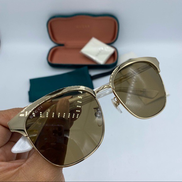 GUCCI Endura Gold 55mm Clubmaster Cat Eye Sunglasses NEW New GUCCI Endura Gold 55mm Clubmaster Cat Eye Sunglasses  main image 2