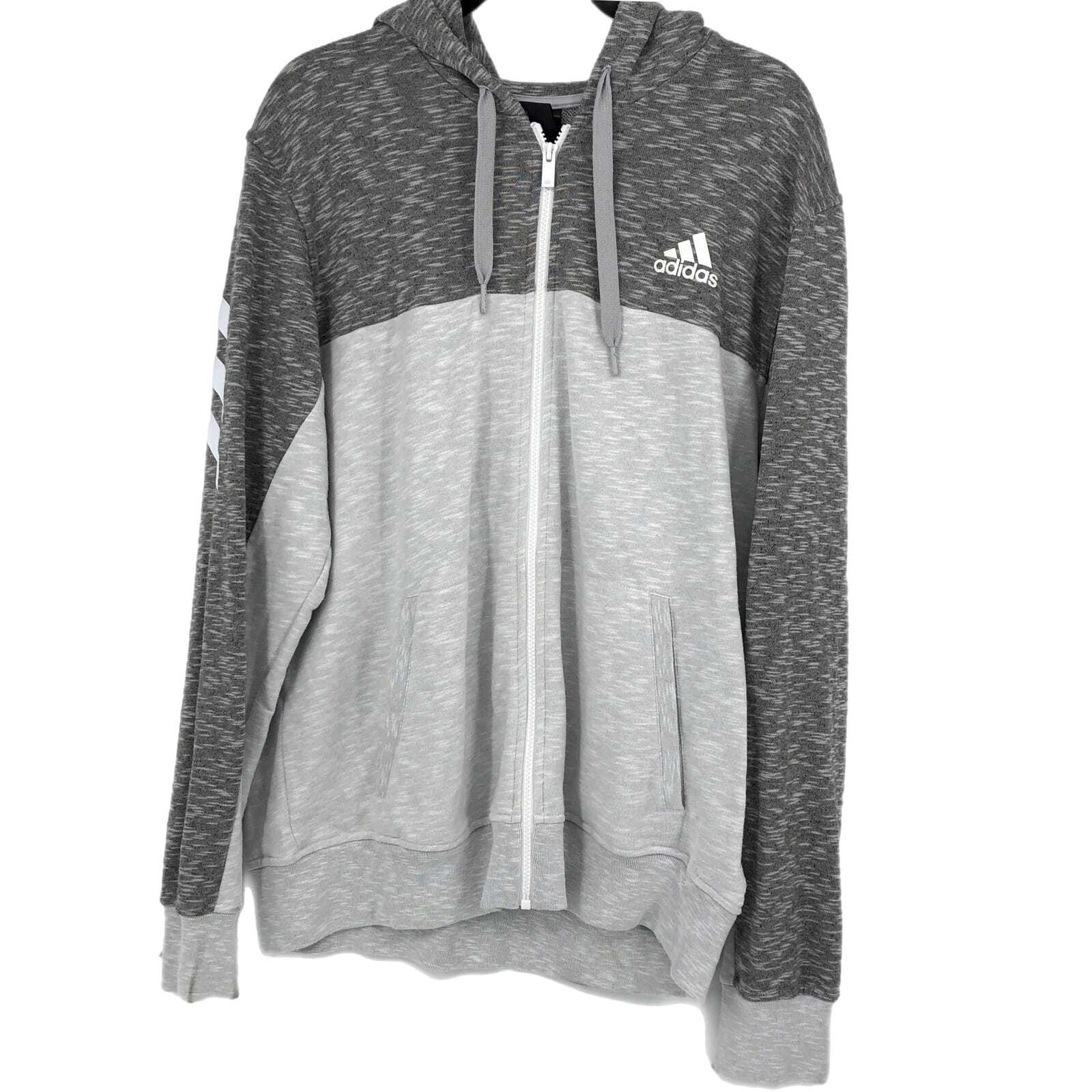 adidas Gray White Classic Lightweight Jacket | Good Condition