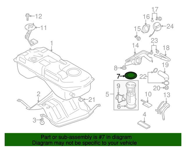 07 - 13 Suzuki SX4 tanque de combustible bomba montaje bloqueo anillo retenedor 1512161J00 Foto 3 de 3