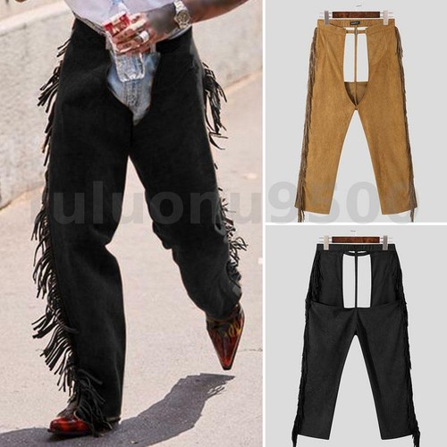 Mens Gothic Retro Hollow Out Tassel 