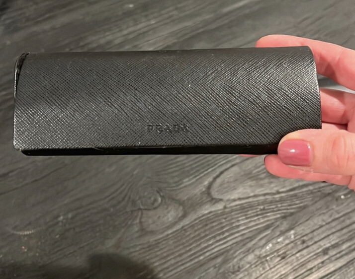 PRADA EYEGLASS CASE HARD CLAMSHELL BLACK MAGNETIC CLOSURE | eBay display picture 1