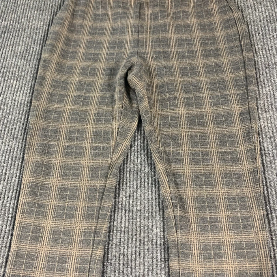 J Jill Pants Womens M Gray Ponte Leggings Pull On Stretch Plaid Comfort 29x27 - Image 3 of 4