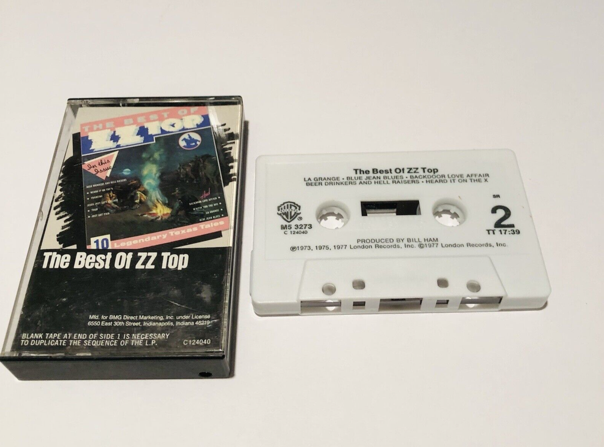 The Best of ZZ Top Cassette Tape Music with Case 1977 1970s Blue