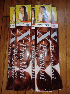 X-pression  82'' 165g Ultra Braiding Hair 10 packs color #350