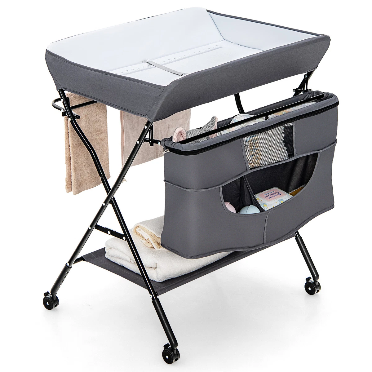 Folding diaper cheap station
