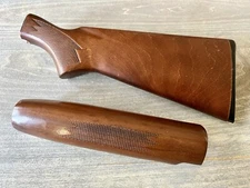 MOSSBERG 500 590 MAV CHECKERED WOOD STOCK FOREND BUTTPLATE 12 FITS 7” SLIDE CC