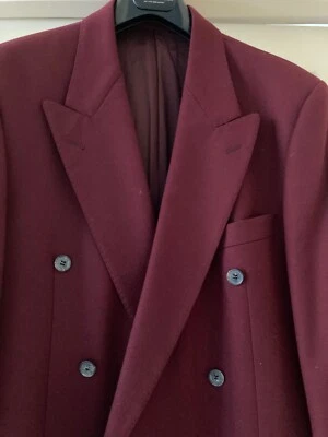 Vintage Mens M&S Burgandy Red Blazer Size 42 Long Excellent Condition from 1990s - Image 1 of 4