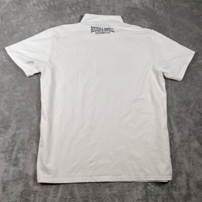 Rough & Swell Men's White Mock Neck Short Sleeve T-Shirt Size