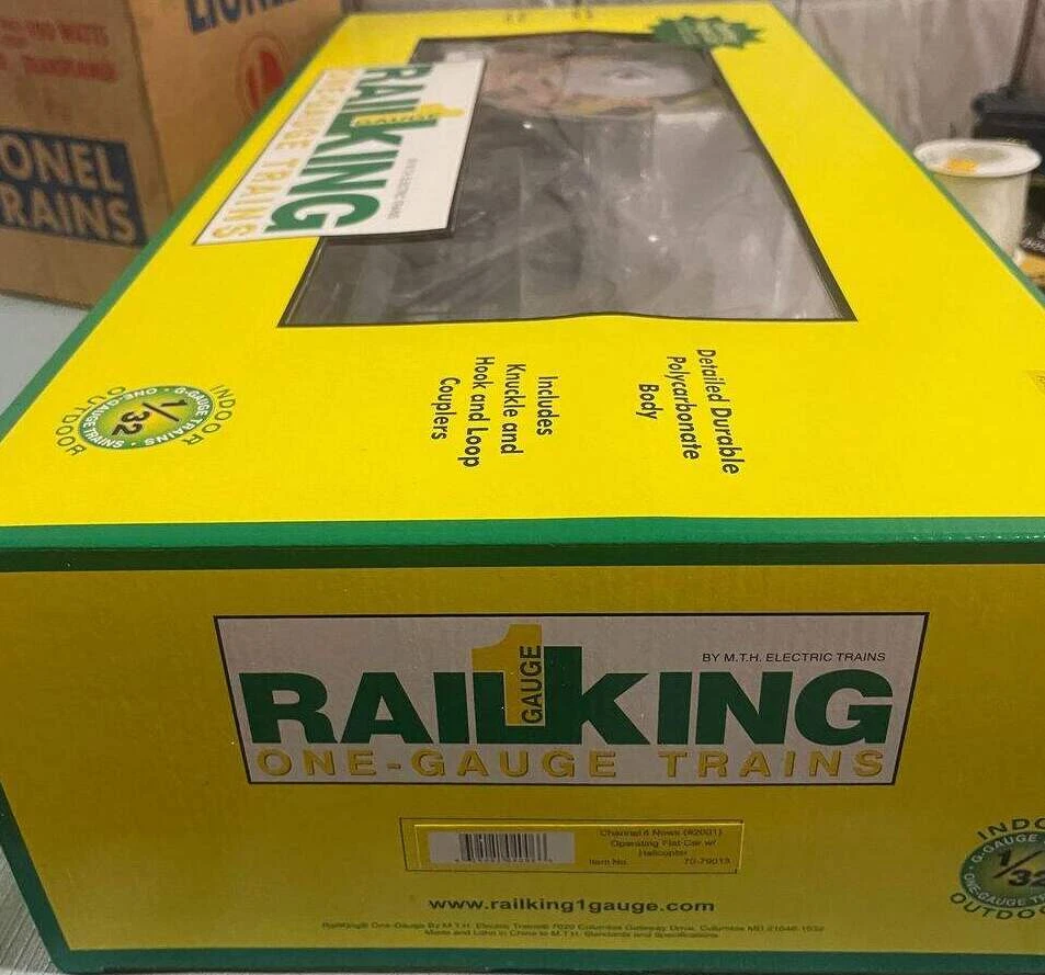 M.T.H. RAILKING G GAUGE OPERATING CHANNEL 4 NEWS HELICOPTER & CAR NEW IN SHIPPER - Image 3 of 4