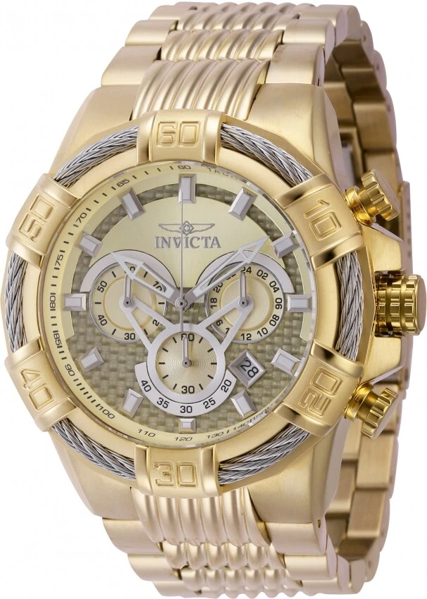 Invicta Bolt Chronograph Quartz Gold Dial Men s Watch 38955 eBay