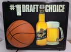 VTG MGD Miller Genuine Draft Beer 3D Basketball #1 Draft Choice Lighted Sign