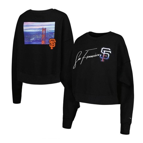 Women's MLB SF San Francisco Giants Pro Standard Black Cropped Sweater - Medium