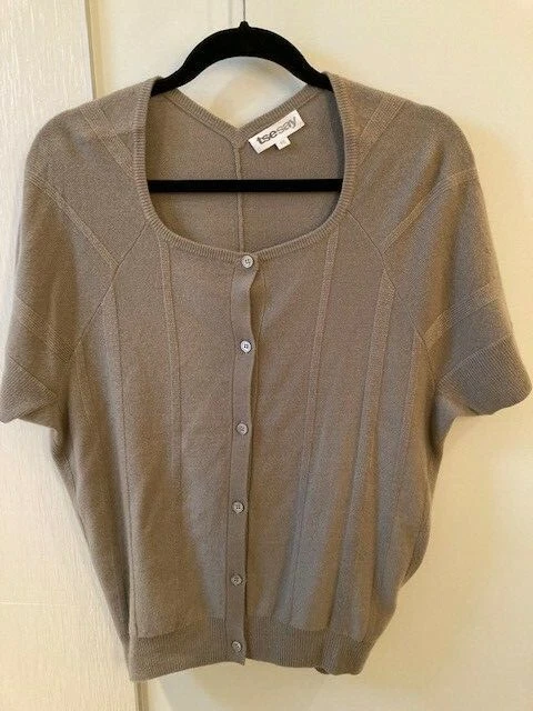 TSE TSESAY GRAY CASHMERE CARDIGAN SWEATER PETITE SMALL Oversized