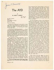 James T FARRELL / The AYD Signed 1947