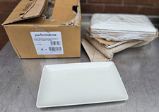 STEELITE RECTANGULAR TASTE PLATES BOX OF 12 27 X 16.5CM £60 PLUS VAT