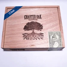 Charter Oak Toro Shade Empty Wood Cigar Box 8.75" x 6.75" x 2"