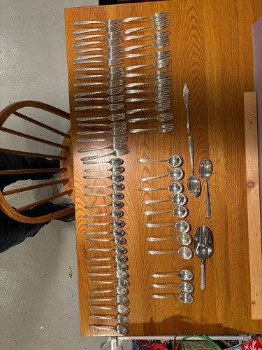 Gorham Fairfax Sterling Silver Flatware Set – Service for 12 – 60 Pieces + Servi