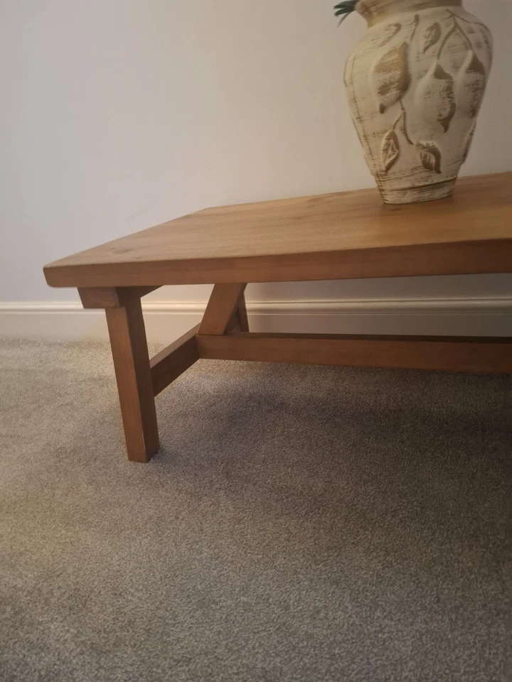 Oak Furniture Land Coffee Table New £380 -  Small Amount Of Re Assembly Required - Image 3 of 4