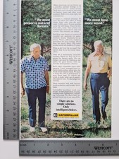 Caterpillar Vintage Industrial Ephemera Magazine Print Ad Forestry Debate