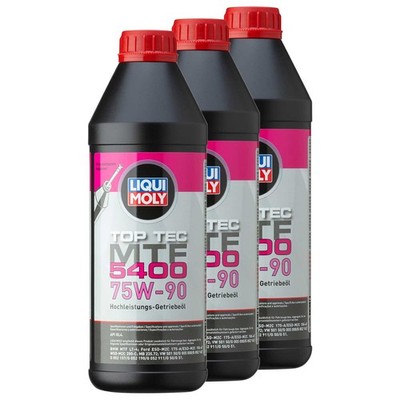 Getriebeöl LIQUI MOLY Top Tec MTF 5400 75W-90 3 X 1 Liter für Ford Hyundai KIA 