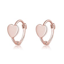 925 Sterling Silver Small Love Hoop Earrings for Women Teen Girls Love Heart Hoo
