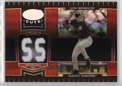 2004 Leaf Certified Cuts Marble Red Position Materials 58/100 Alex Rodriguez ex0