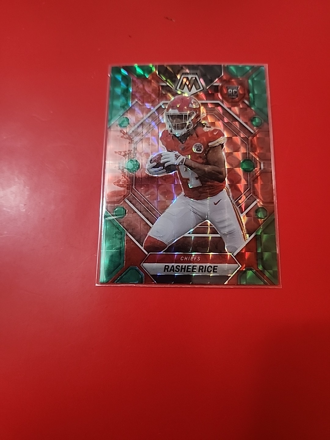 2023 Mosaic RASHEE RICE Rookie RC Green Prizm #357 Kansas City CHIEFS!
