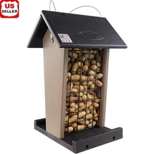 Plastic Peanut Bird Feeder Large Birds Woodpeckers Crows Outdoor Use Heavy Duty
