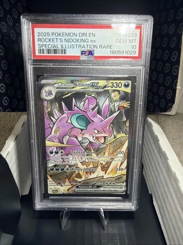 PSA 10 Team Rocket's Nidoking ex 233/182 Sv10: Destined Rivals Holo