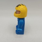 LEGO DUPLO Motorcycle RACER RACE Man 2.5" Figure With Yellow Helmet HTF VTG — photo 4