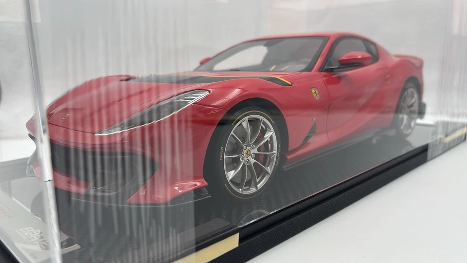  BBR1215B2 BBR Ferrari 812 Competizione Rosso Corsa 322 2021 1/12 - Immagine 3 di 4