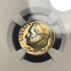(#101718) Roosevelt Dime:  1972 S  NGC PF 67 Cam  Rainbow toning!  (see video!) — photo 1