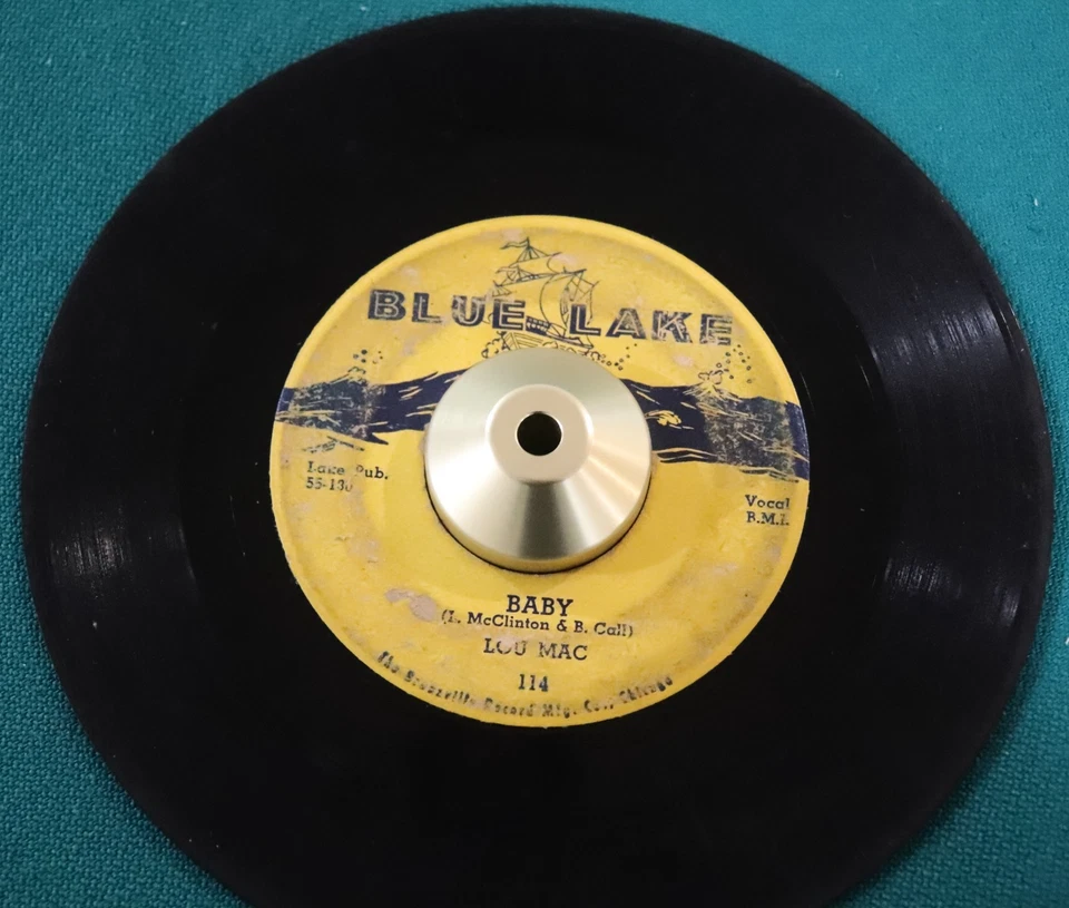 V Rare LOU MAC 45 Slow Down / Baby BLUE LAKE 114 Chicago Jump Blues R&B 1955 Foto 2 de 4
