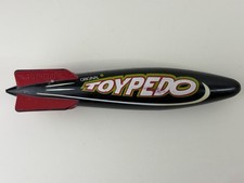 Original SwimWays Toypedo Pool Diving Torpedo Toy 10" Black Red Fins
