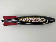 Original SwimWays Toypedo Pool Diving Torpedo Toy 10" Black Red Fins