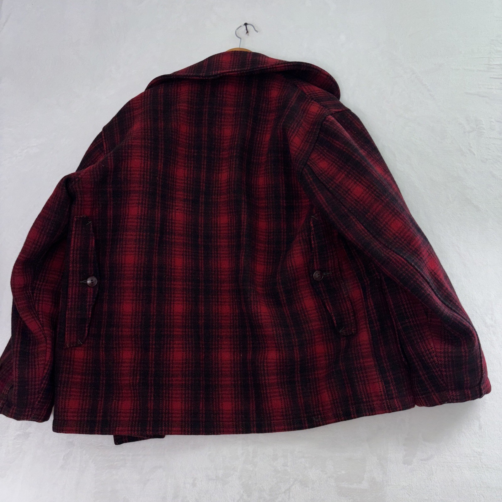 Vintage Woolrich Buffalo Plaid Wool Mackinaw 1940s-1950s Hunting