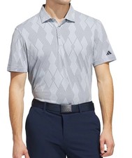 70 adidas Golf Ultimate 365 Micro Texture Polo Shirt - Wonder Blue- Medium-New