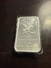 5 Troy oz. SilverTowne .999 Fine Silver Bar - Bald Eagle Design