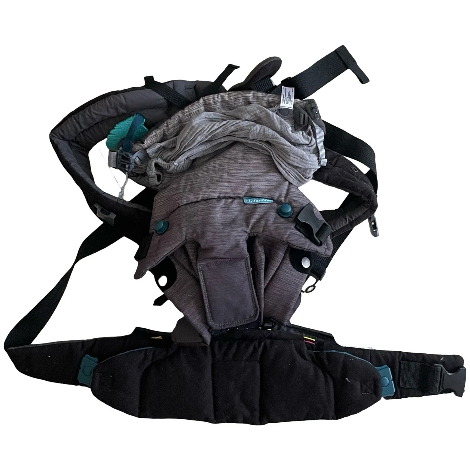 Infantino Go Forward 4-in-1 Evolved Ergonomic Carrier Gray 8-40lbs Gray Black