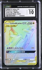 Latias & Latios GX 190/181 Hyper Rainbow Rare CGC 10 Team Up Pokemon Card on eBay