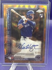 2025 Topps Chrome Orange Lava Lamp Refractor Auto Will Wagner (RC, AU) 52/85