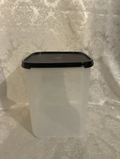 NEW!! Tupperware Modular Mates CLEAR Square 4 Container Black Seal #1622 23 Cup!